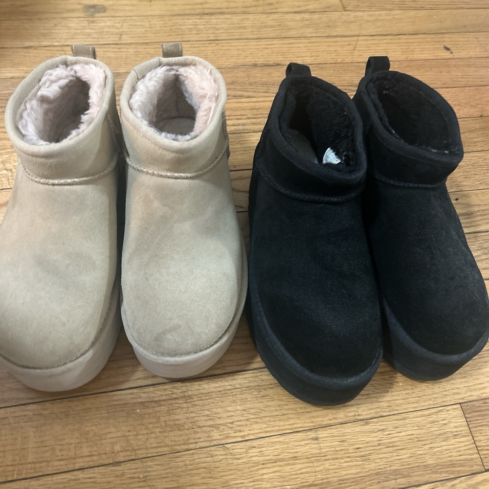 black and tan platform uggs